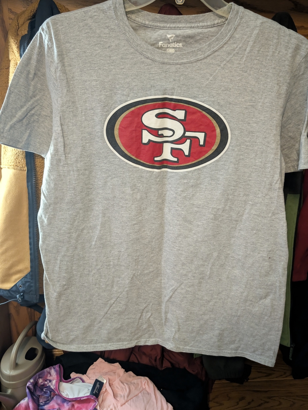Fabletics Gray Tee with Red SF Logo - Men's